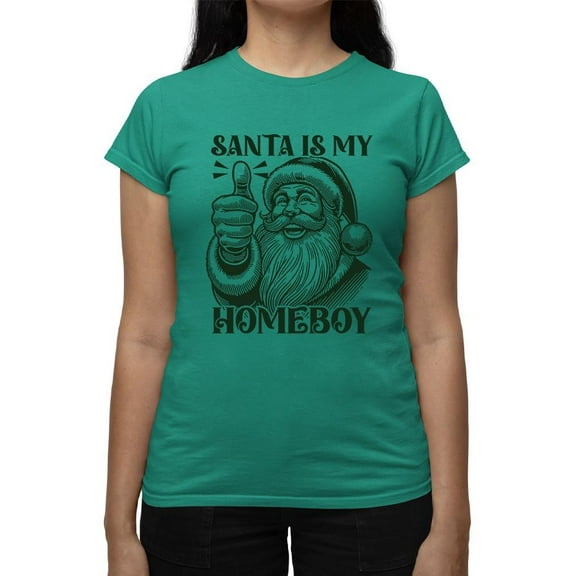 Retro Fun Santa Homeboy Xmas Tee