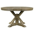 thumbnail image 1 of Retro Functional Extendable Dining Table with a 12" Leaf, Round Dining Table for Dining Room and Living Room (Natural Wood Wash), 1 of 7