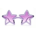 thumbnail image 1 of Retro Funky Star Shape Hippie Plastic Sunglasses All Purple, 1 of 4