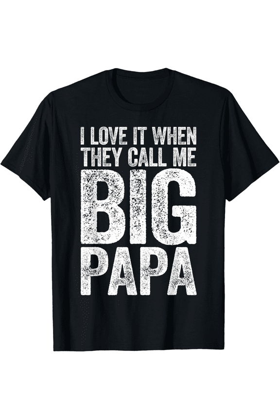 Retro Funny Big Papa Men's Graphic T-Shirt Father's Day Gift Idea Comfortable Cotton Tee