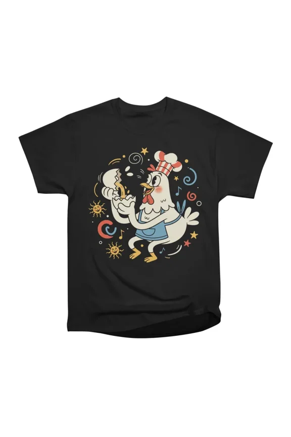Retro Funny Chicken Chef T-Shirt Tee Gift For Him Merch For Her Apparel For Friend