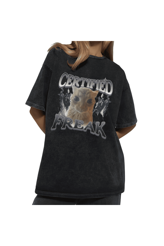 Retro Funny Dog Meme I Got That Dawg In Me Wash Print Tshirt S-2XL Vintage Black Graphic Tees Gift Shirts for Chihuahua Lover Tops