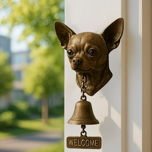 Retro Funny Dog Welcome Doorbell Wall Mounted Doorbell Farmhouse Wall Decoration Housewarming Present