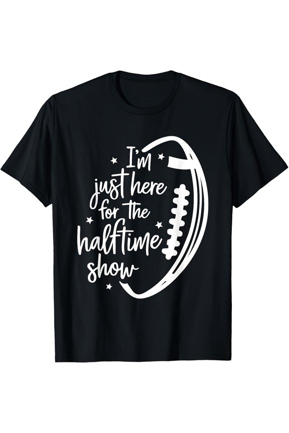 Retro Funny Football Game Day Halftime Show Graphic Tee Shirt - Unisex Sporty Casual Apparel for Men and Women - Sunday Tailgate Party Outfit
