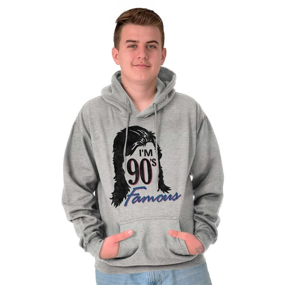 Retro Funny I'm 90s Famous Humor Unisex Plus Fleece Graphic Hoodie Brisco Brands 2X