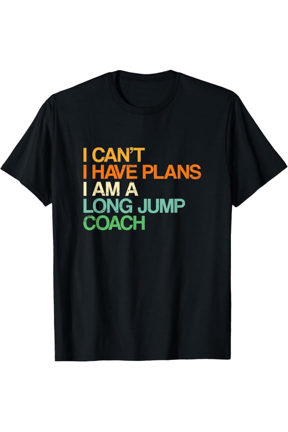 Retro Funny Long Jump Coach T-Shirt Vintage Track and Field Athletics Coaching Apparel Men Women Sports Tee