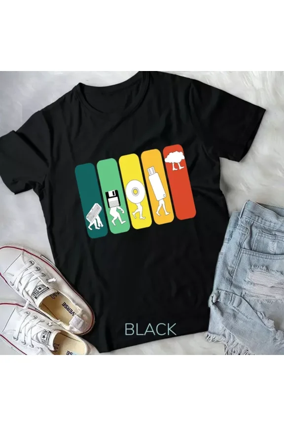 Retro Funny Memory Evolution Programmer Programming Cloud T-Shirt Unisex S-5XL Hot Trending Shirt, Vintage Birthday Gift