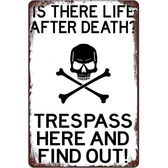 Retro Funny Metal Sign Sheet Signs Tin Sign,No Trespassing Do Not Enter,outdoor Home Wall Decoration, size:8 x 12.