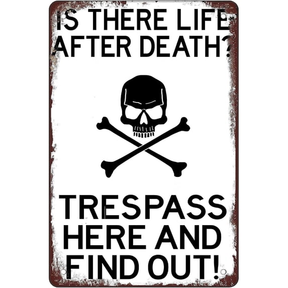 Retro Funny Metal Sign Sheet Signs Tin Sign,No Trespassing Do Not Enter,outdoor Home Wall Decoration, size:8 x 12.