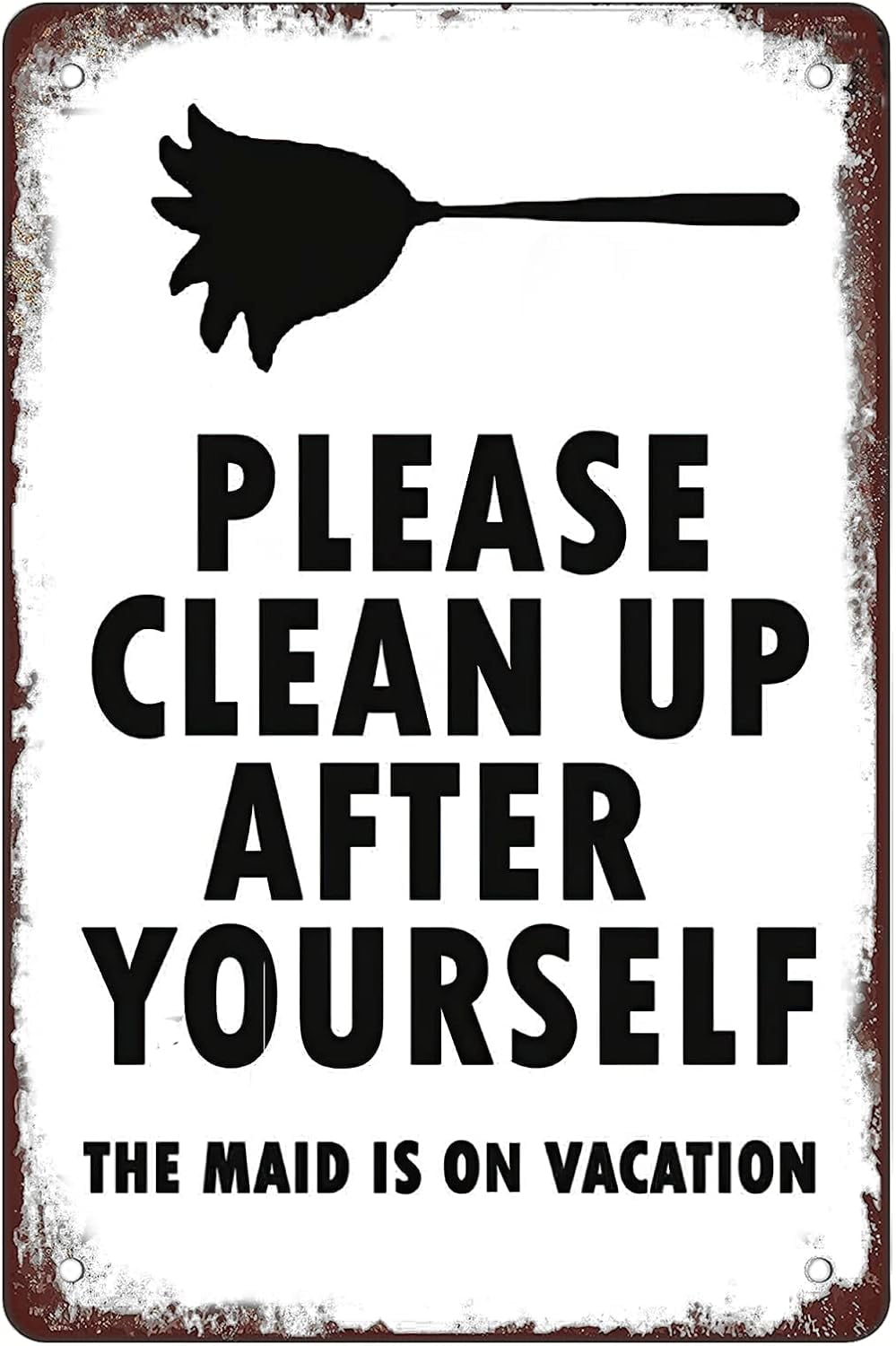 Retro Funny Metal Sign Sheet Signs Tin Sign,Please Clean Up After ...
