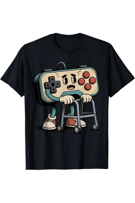 Retro Funny Old Gamer 80s 90s Classic Video Game Humor Style T-Shirt