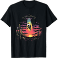 Retro Funny Possum Flying Saucer Alien Abduction T-Shirt - Walmart.com
