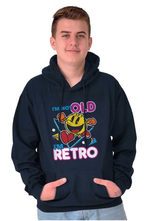 Retro Funny Sarcastic PACMAN Game Unisex Plus Size Hoodie Brisco Brands 4X
