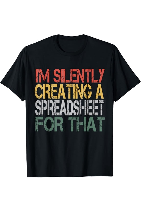 Retro Funny Spreadsheet Design For Actuary Statistician T-Shirt