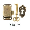 thumbnail image 1 of Retro Furniture Drawers Door Lock Set Decorative Lock with Key, Vintage Latch Decorative Door Lock, 1 of 2