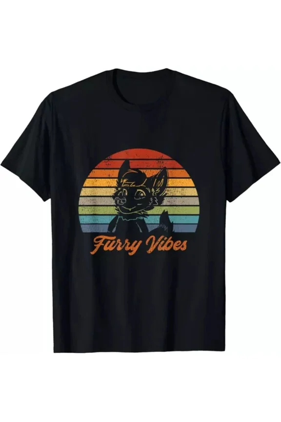 Retro Furry Fandom Furry Vibes - Cute Owo Fursuit T-Shirt Unisex S-5XL Hot Trending Shirt, Vintage Birthday Gift
