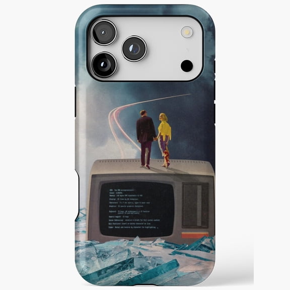 Retro Future Couple Vintage Computer Sci Fi Road Case 17 through 11 Pro Max