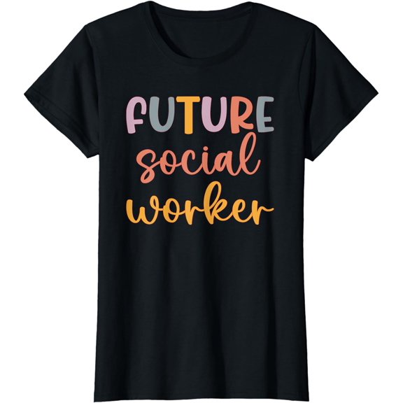 Retro Future Social Worker Grad Women men Student T-Shirt