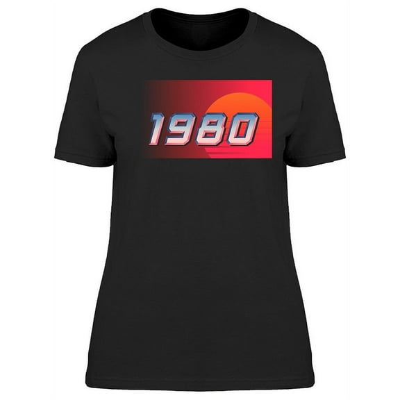 Retro Futuristic 1980 Design T-Shirt Women -Image by Shutterstock, Female Large