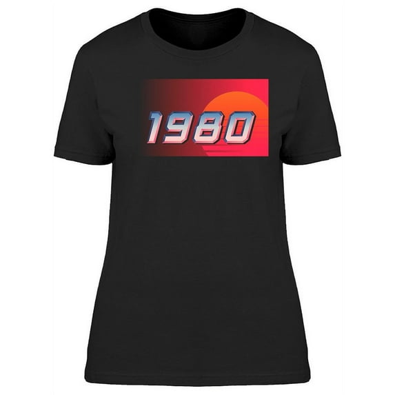 Retro Futuristic 1980 Design T-Shirt Women -Image by Shutterstock, Female x-Large