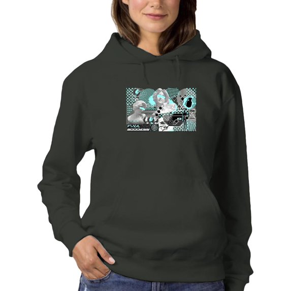 Retro Futuristic Collage Hoodie Women -Image by Shutterstock, Female Medium