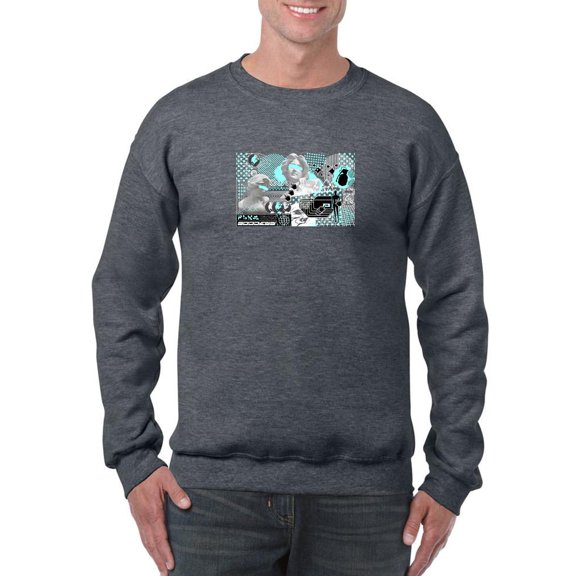 Retro Futuristic Collage Sweatshirt Men -Image by Shutterstock, Male 5X-Large
