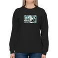thumbnail image 1 of Retro Futuristic Collage Sweatshirt Women -Image by Shutterstock, Female 4X-Large, 1 of 4