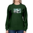 thumbnail image 1 of Retro Futuristic Collage Sweatshirt Women -Image by Shutterstock, Female Medium, 1 of 4
