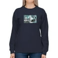 thumbnail image 1 of Retro Futuristic Collage Sweatshirt Women -Image by Shutterstock, Female Small, 1 of 4