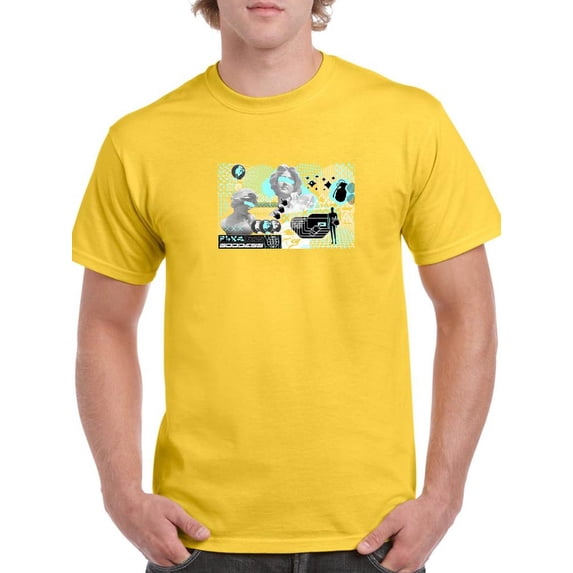 Retro Futuristic Collage T-Shirt Men -Image by Shutterstock, Male 3X-Large