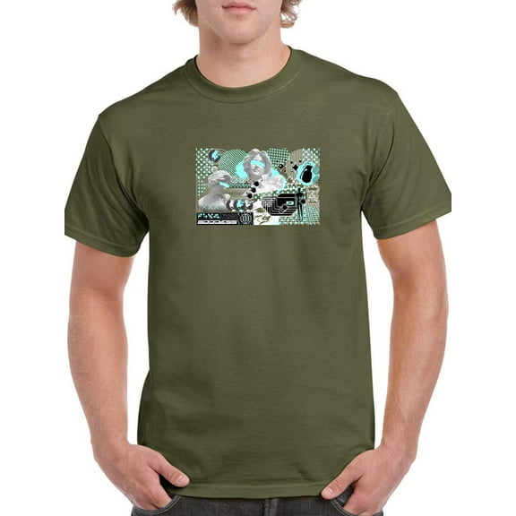 Retro Futuristic Collage T-Shirt Men -Image by Shutterstock, Male Medium