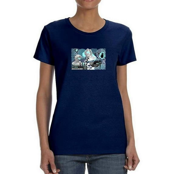 Retro Futuristic Collage T-Shirt Women -Image by Shutterstock, Female XX-Large