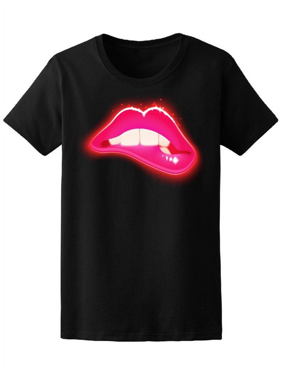 Retro Futuristic Color Lips T-Shirt Women -Image by Shutterstock, Female Large