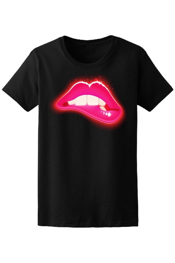 Retro Futuristic Color Lips T-Shirt Women -Image by Shutterstock, Female x-Large