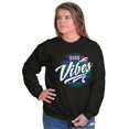 thumbnail image 1 of Retro Galaxy Positive Hippie Quote Sweatshirt for Men or Women Brisco Brands X, 1 of 6