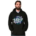 thumbnail image 1 of Retro Galaxy Positive Hippie Quote Unisex Plus Fleece Graphic Hoodie Brisco Brands 2X, 1 of 5