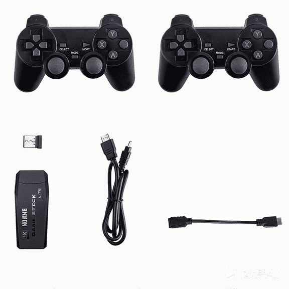 Retro Game Box with 2 Wireless Controllers, HD Plug & Play Gaming Set-64G M15
