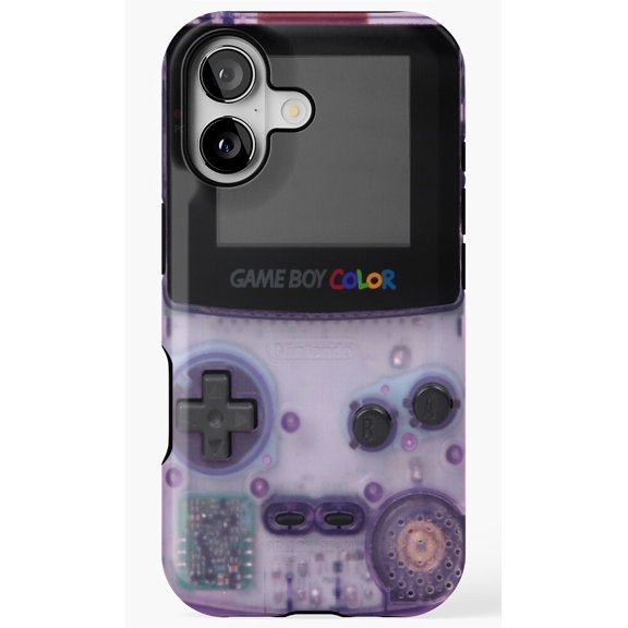 Retro Game Boy Color Console Design Phone Case for iPhone 11 12 13 14 15 16 17 Pro Max