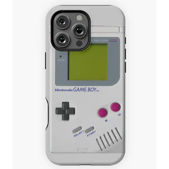 Retro Game Boy Console Graphic Protective Case for iPhone 11 12 13 14 15 16 17 Pro Max