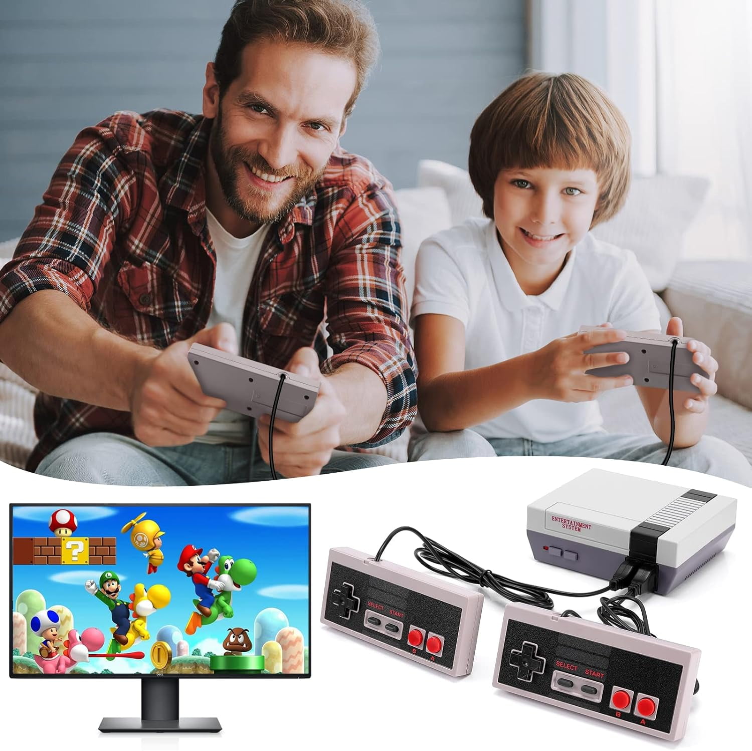 Retro Game Console Classic Mini Retro Game System Builtin 620 Games