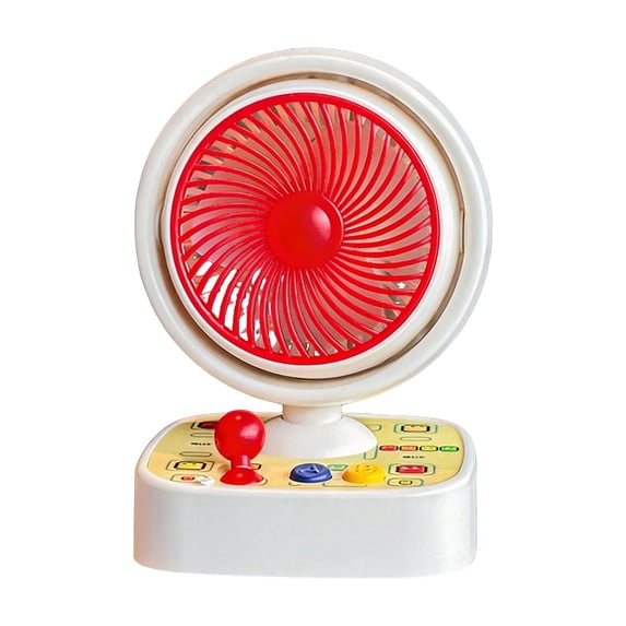 Retro Game Console Shaped Mini Fan, USB Rechargeable, Adjustable Angle, For Office Campus Home Desk, Portable Summer Cooling Desktop Fan