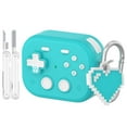 thumbnail image 1 of Retro Game Consoles Case Cover Compatible with Airpods Pro 3,Full Drop Protection| with Secure Lock| includes Cute Lanyard & Clean Kit(Blue), 1 of 9