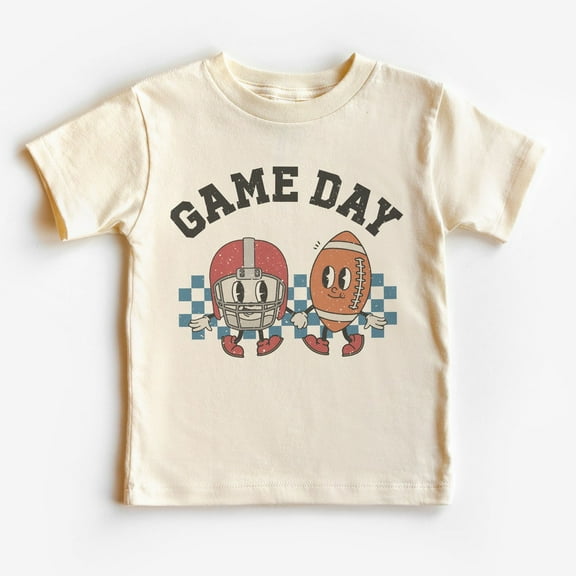 Retro Game Day Football Toddler Shirt - Cute Kids Sports Tee - Boy Girl Toddler Youth Clothing TODDLER SHORT SLEEVE TEE BELLA CANVAS 3001T