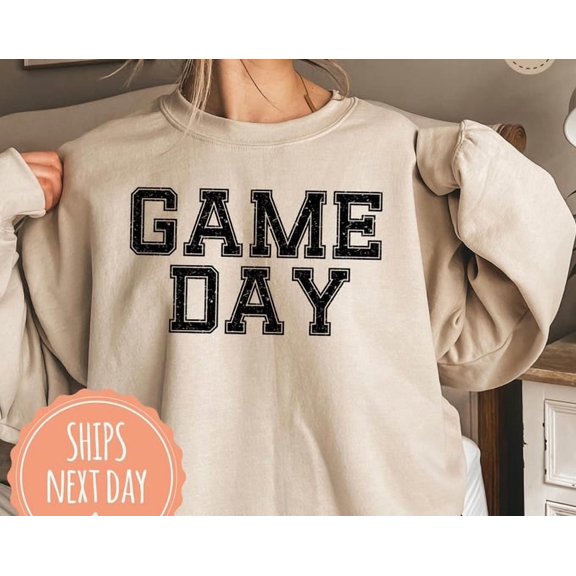 Retro Game Day Sweatshirt - Womens Sports Crewneck - Baseball Sweater - Football Game Day Hoodie - Basketball Lover - Game Day Outfits, Sweatshirt Size S-5Xl