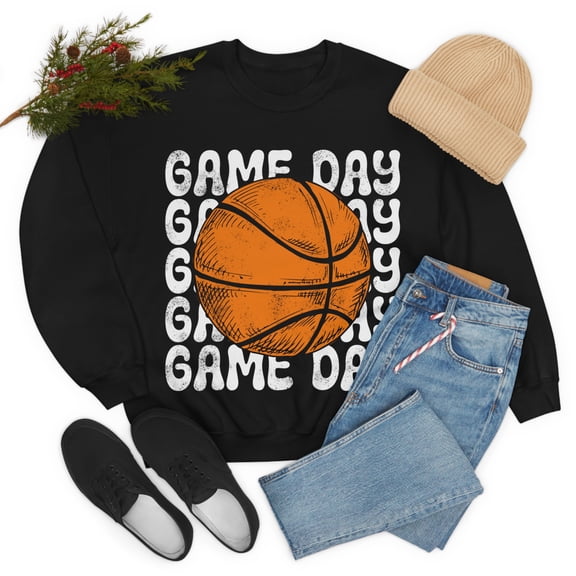 Retro Game Day Women's Basketball Lover Gift Vintage Unisex Sweatshirt