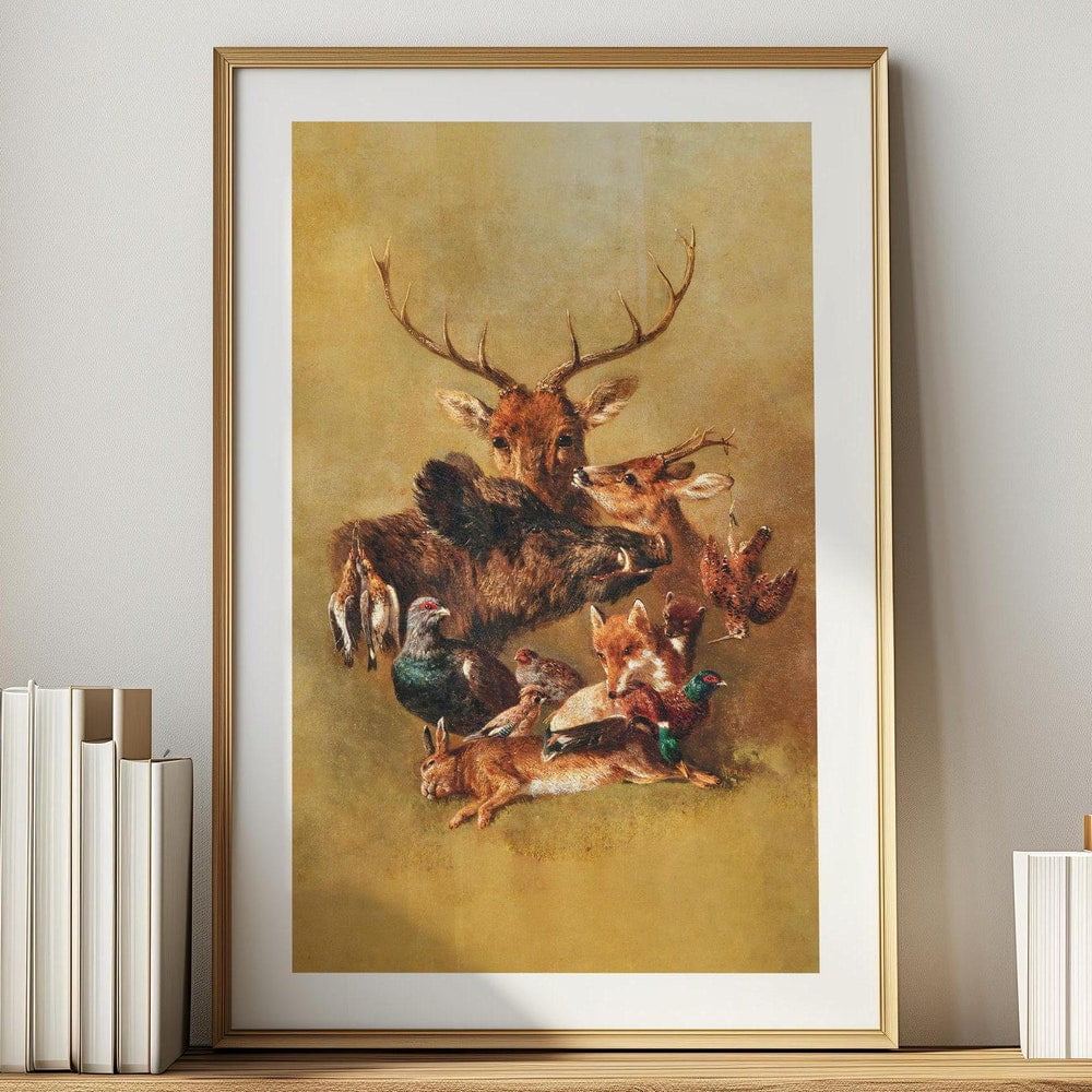Retro Game Hunting Print Gift For Hunter Vintage Hunting Art Poster ...