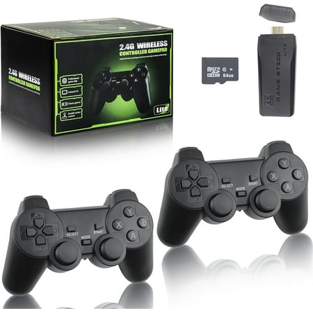 Retro Game Stick - Revisit Classic Games with Built-in 9 Emulators, 20,000+ Games, 4K HDMI Output, and 2.4GHz Wireless Controller for TV Plug and Play