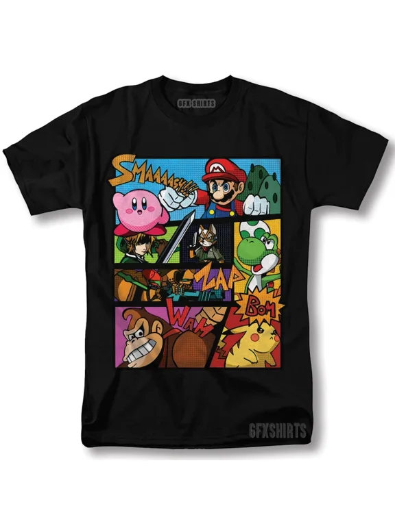 Retro Game Super Smash Bros Classic Games Shirt Retro Vtg Graphic Design T-shirt