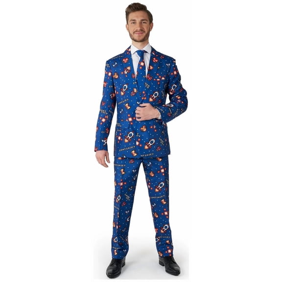 Suitmeister Men's Suits Retro Gamer Navy - XXL Blue