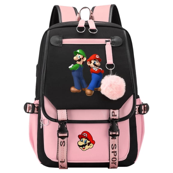 Retro Gaming Backpack - Casual Flapover Canvas Daypack with Webbing Straps, Large Capacity Bookbag for All age, Aesthetic Laptop School Bag for College, Travel & Daily Commute (Age 6+)